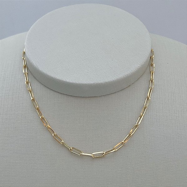 Corrente de elos cartier em banho de ouro 18k