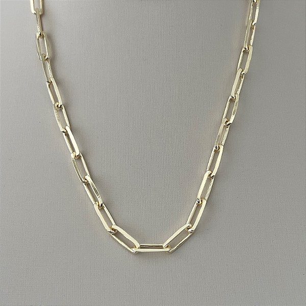 Corrente de elos cartier grosso em banho de ouro 18k