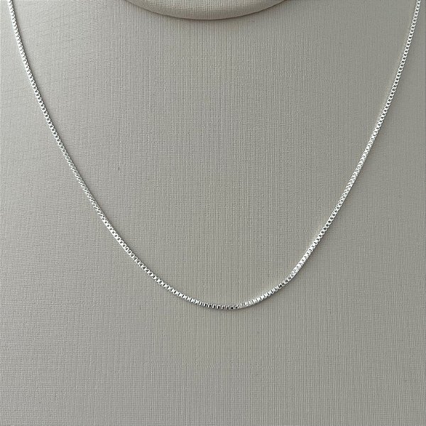 Corrente veneziana 50cm em banho de prata silver