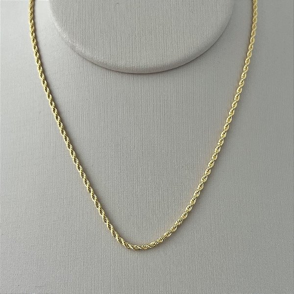 Corrente cordão baiano infantil em banho de ouro 18k