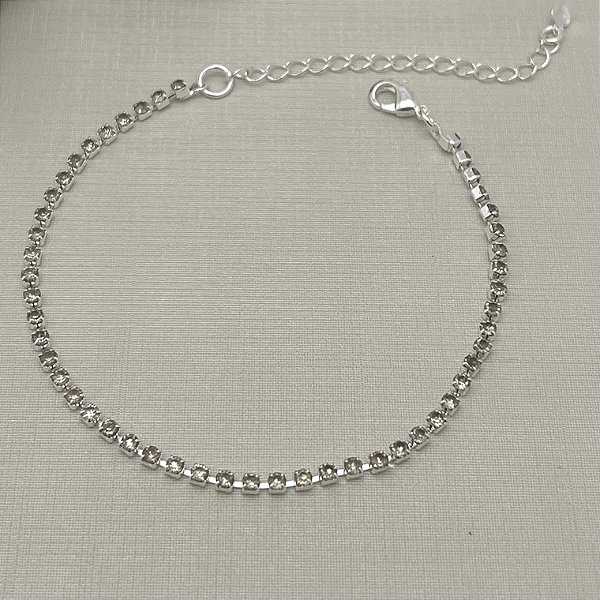 Pulseira Riviera mini zircônias em banho de prata silver