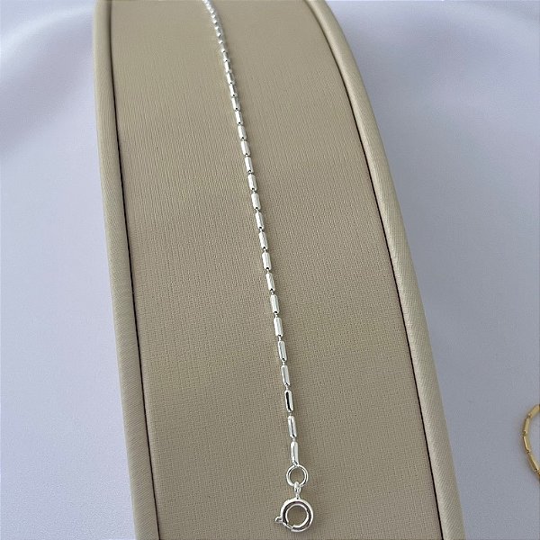 Pulseira de mini palitos em banho de prata silver