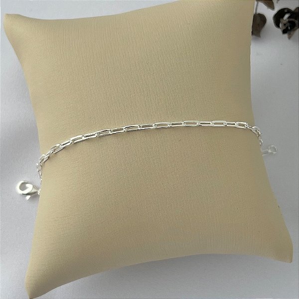 Pulseira infantil de elos cartier em banho de prata silver