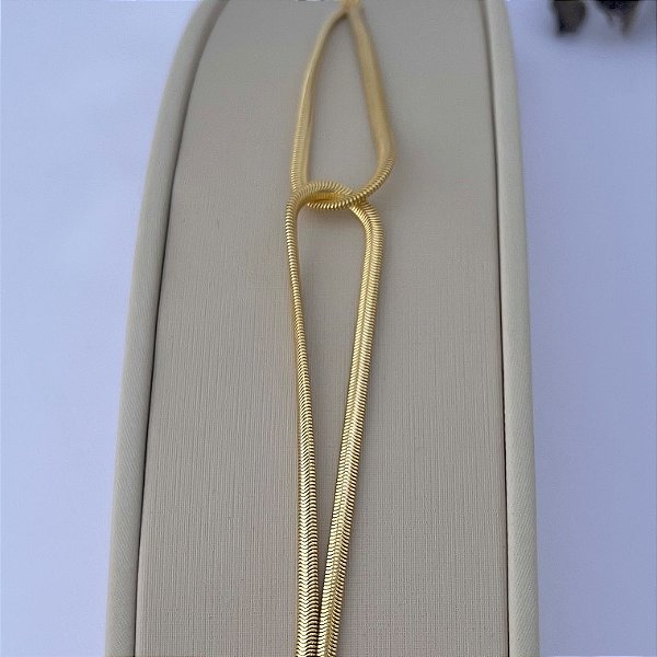 Pulseira nó em salamandra em banho de ouro 18k