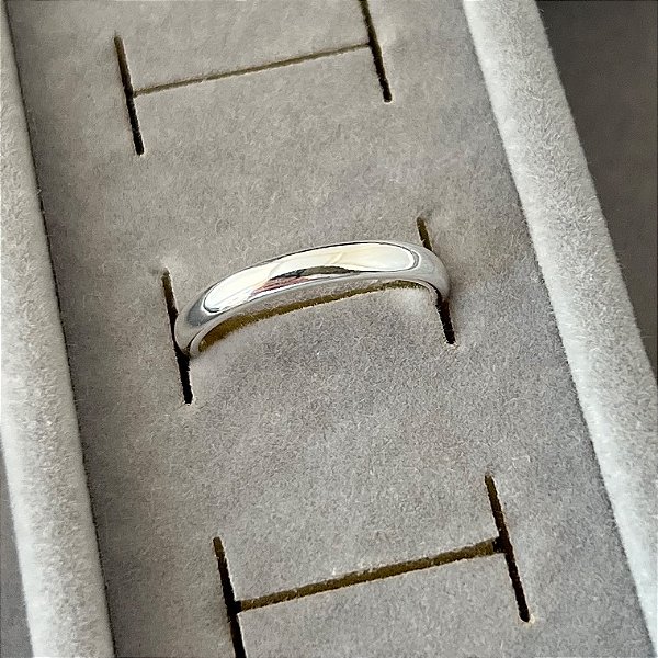 Anel aro 22,5 tipo aliança em banho de prata silver