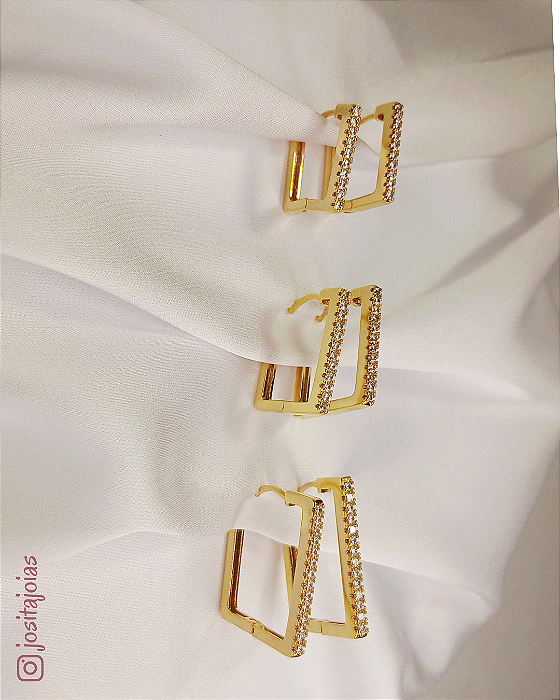 Brinco Trio Strass