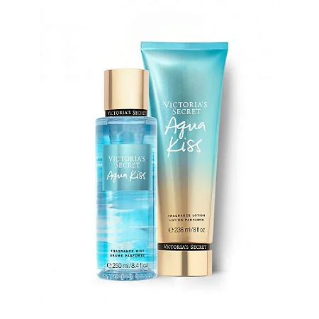 Kit Victoria’s Secret Aqua Kiss Body Lotion 236ml + Body Splash 250ml
