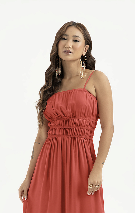 Vestido Midi em Viscose Feminino Cativa