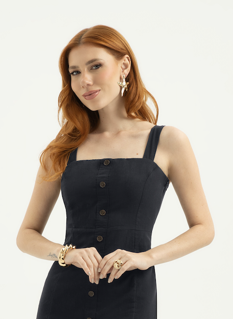 Vestido Curto em Algodão Feminino Cativa