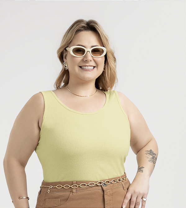 Regata Plus Size em Canelado – Habana
