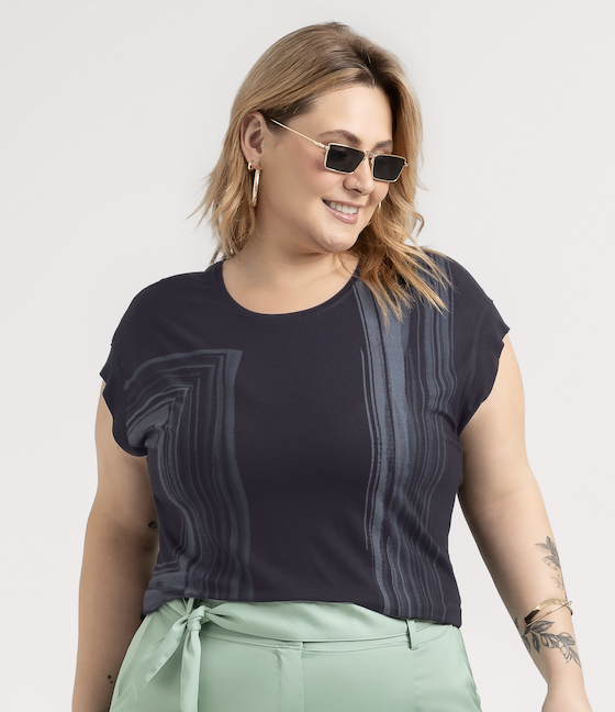 Blusa Plus Size em Viscose Habana