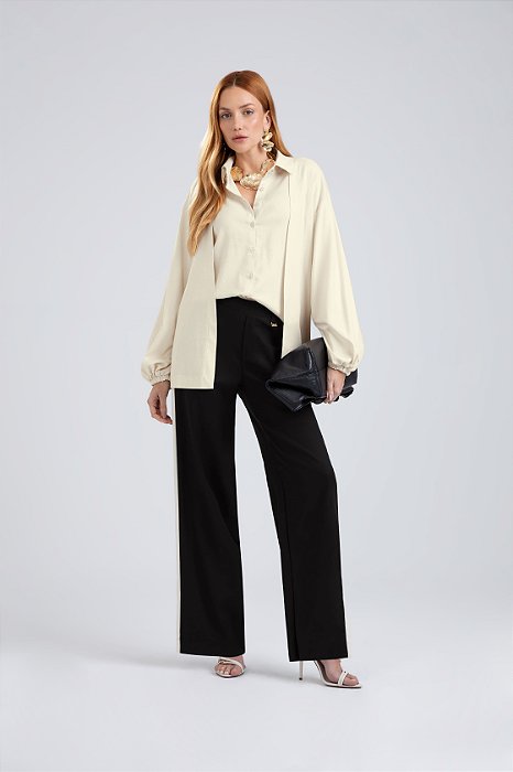 Kimono Gris com Linho e Elastano