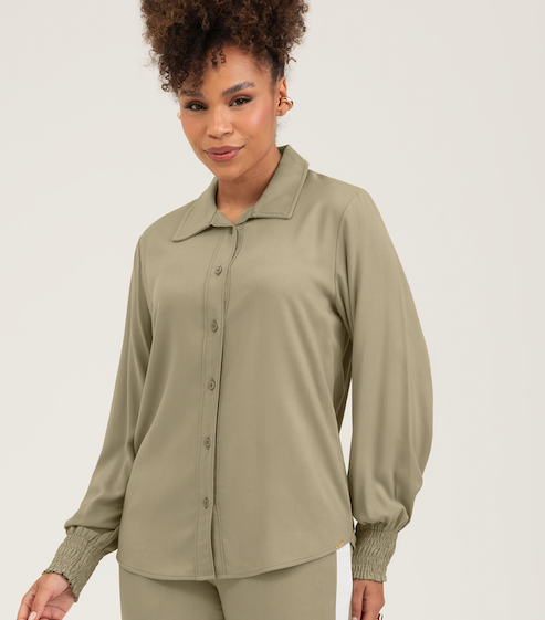 Camisa Tecido Viscose Creponada Leve Feminina Cativa