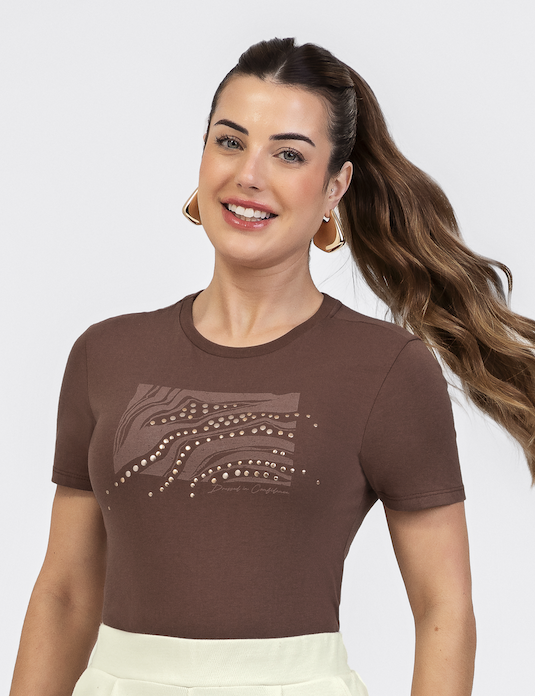 Camiseta Feminina Malha Comfort Habana Casual Confortável