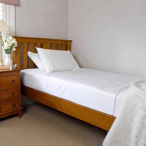 Lençol Queen com elástico 180 fios 100% Algodão - Profitextil Branco