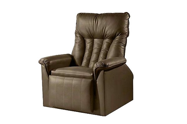 POLTRONA DO PAPAI 639 VELUDO MARROM/GRAMADO