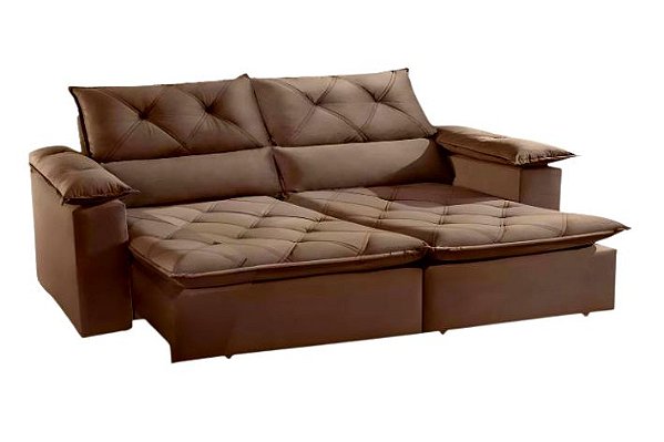 SOFA RETR IRON 180 - VEL MARROM/12115 - INNOVE
