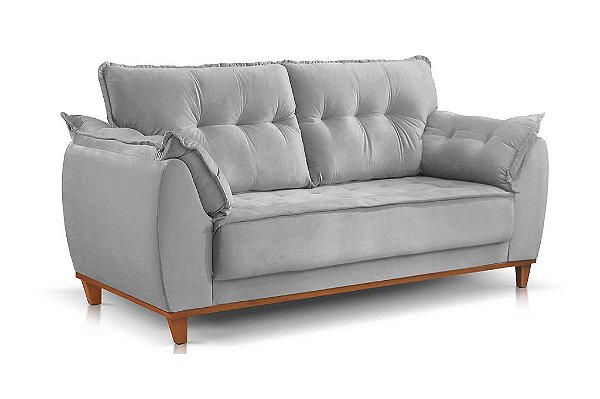 SOFA 3 LUG ESPANHA LINHO CINZA/507 - JC ESTOFADOS