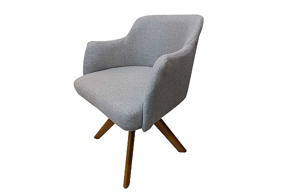 POLTRONA PRISMA GIRAT  CINZA/566 - JC ESTOF