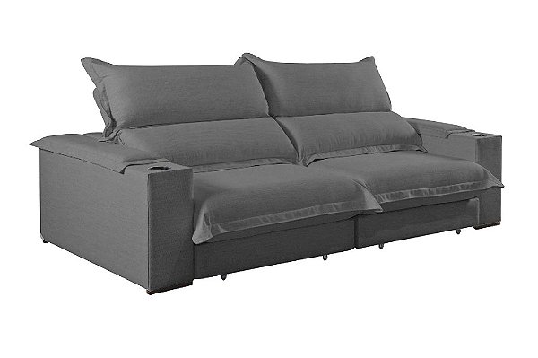 SOFA RETR THOR P/COPO 230CM LINHO CINZA/B02 - NOBLY