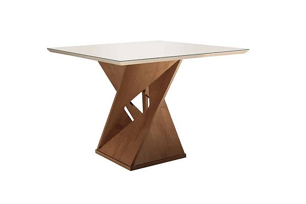 MESA CANYON TP VIDRO 100X100 CINAM/OFF - CEL MOVEIS