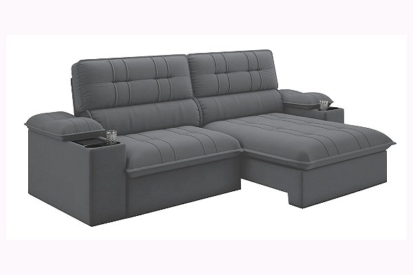 SOFA RETR STANLEY P/COPO 210 VEL CHUMBO/TITANIO - BEST HOUSE