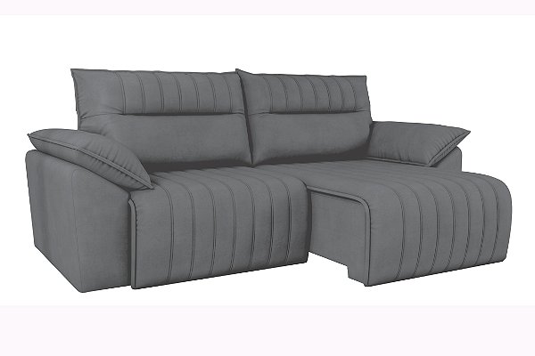 SOFA RETR SICILIA 270 VEL CHUMBO/TITANIO - BEST HOUSE