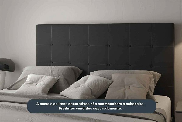 CABECEIRA IMPERIAL QUEEN VEL PRETO -  VIERO