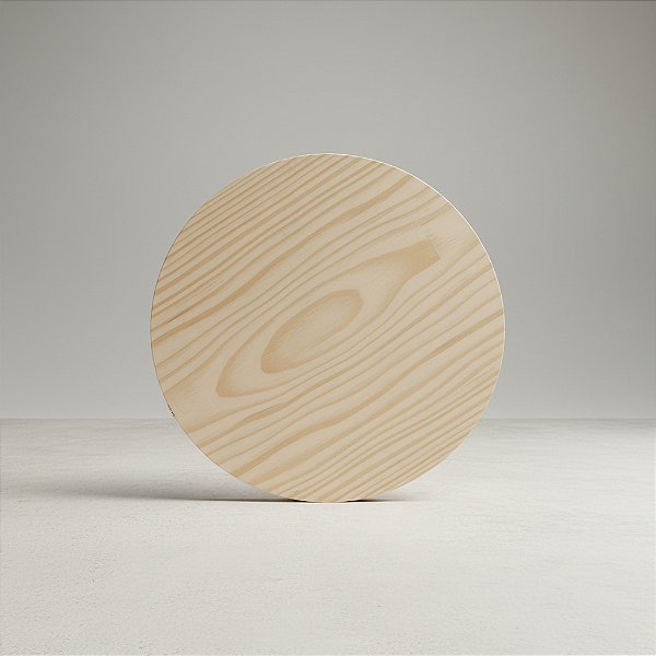 Placa 30x30cm Bolacha De Madeira Pinus De Madeira Lisa