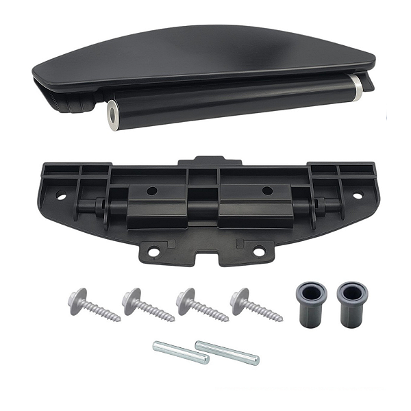 Kit Compatível Dobradiça Base Lavadora Brastemp Bwg11 Bwg12 Cor Preto