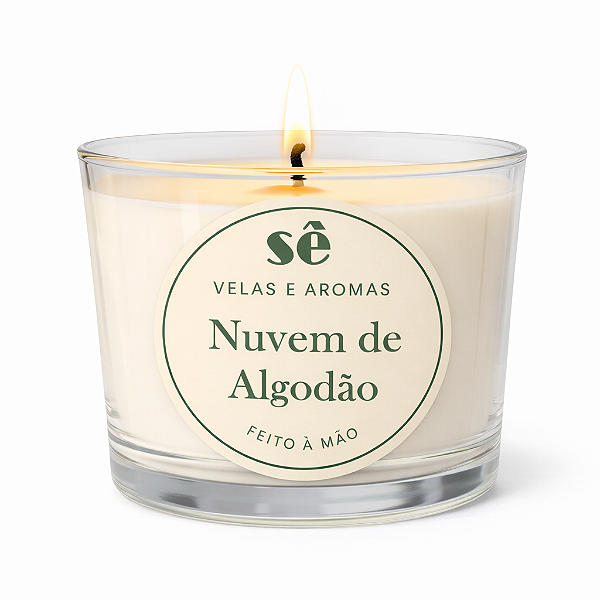 VELA AROMÁTICA NUVEM DE ALGODÃO