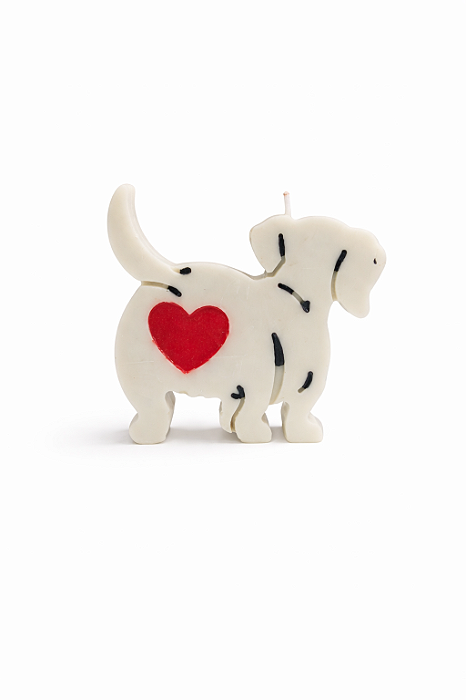 VELA DECORATIVA LINGUICINHA CORAÇÃO