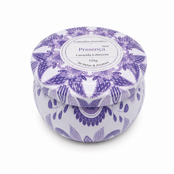 Vela Aromática Presença Lavanda e Alecrim 155g