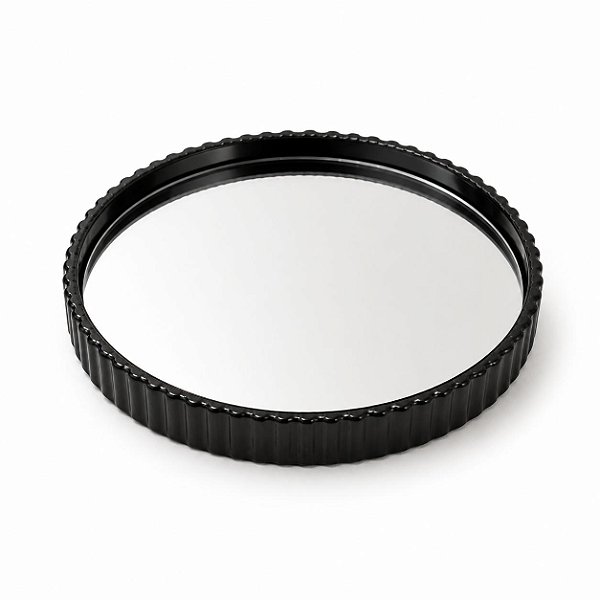 Bandeja Decorativa Redonda Espelhada SÊ HOME