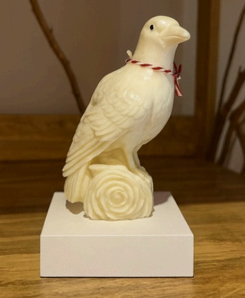 Vela Decorativa Passarinho Ônix