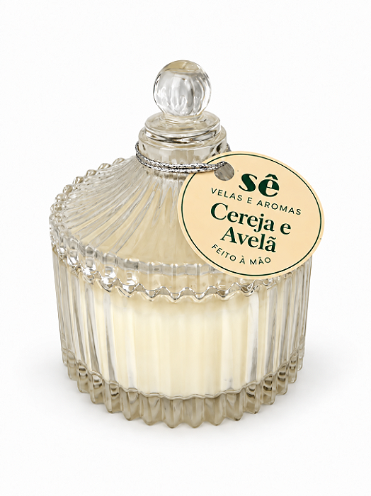 Vela cereja e avelã