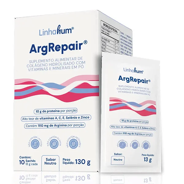ArgRepair Caixa com 10 sachês de 13g - Linhahum