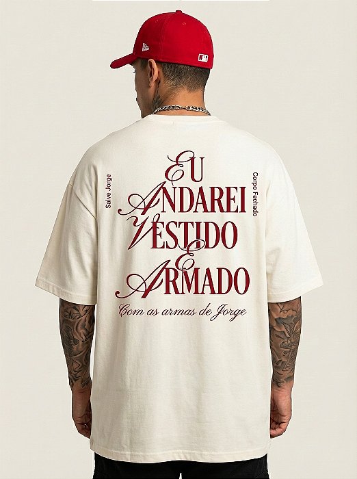 Camiseta Oversized São Jorge Vestido e Armado