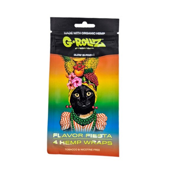 Blunt Papel Hemp Wraps Flavor Fiesta 4un G-Rollz