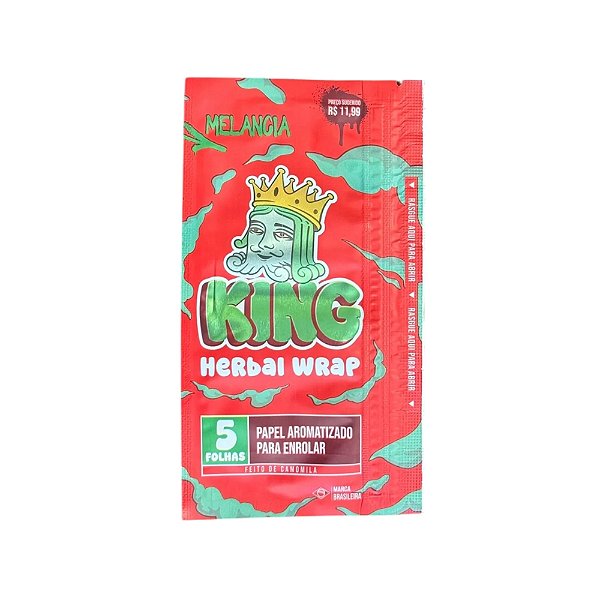 Blunt Papel King Herbal Wrap Melancia 5un aLEDA