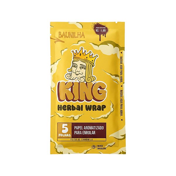 Blunt Papel King Herbal Wrap Baunilha 5un aLeda