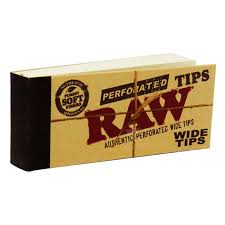 Piteira De Papel Perforated Wide 50 Tips Raw