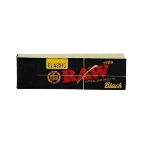 Piteira De Papel Classic Black 50 Tips Raw