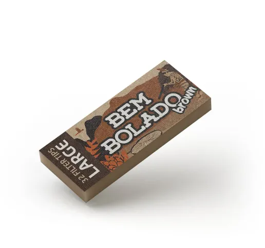 Piteira Brown Large Papel Kraft 6 x 2,5 cm 32 Tips Bem Bolado