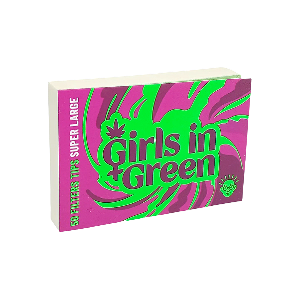 Piteira De Papel Girls In Green Rosa Super Large 50 Tips Bem Bolado