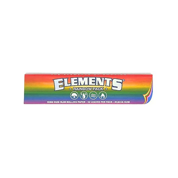 Seda De Papel King Size Slim Rainbow Pack 110mm 32un Elements