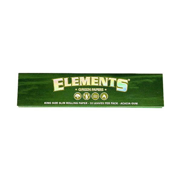 Seda De Alfafa King Size Slim Green Papers 110mm 32un Elements