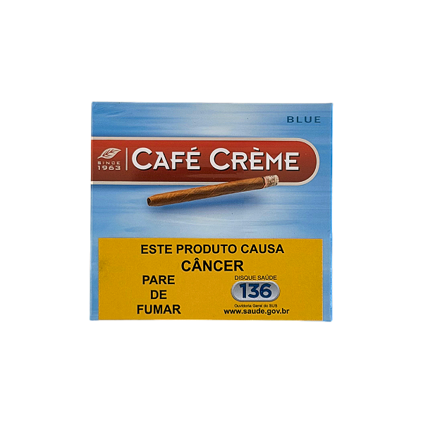 Cigarrilha Blue 77×8mm 10un Café Crème