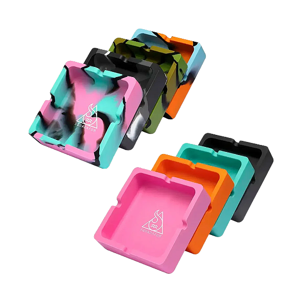 Cinzeiro Quadrado Grande de Silicone Squadafum