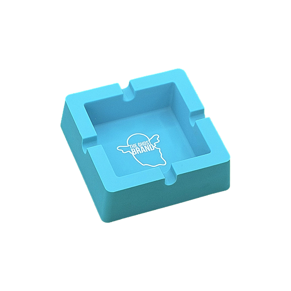 Cinzeiro Quadrado de Silicone Azul Claro TGB